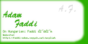 adam faddi business card